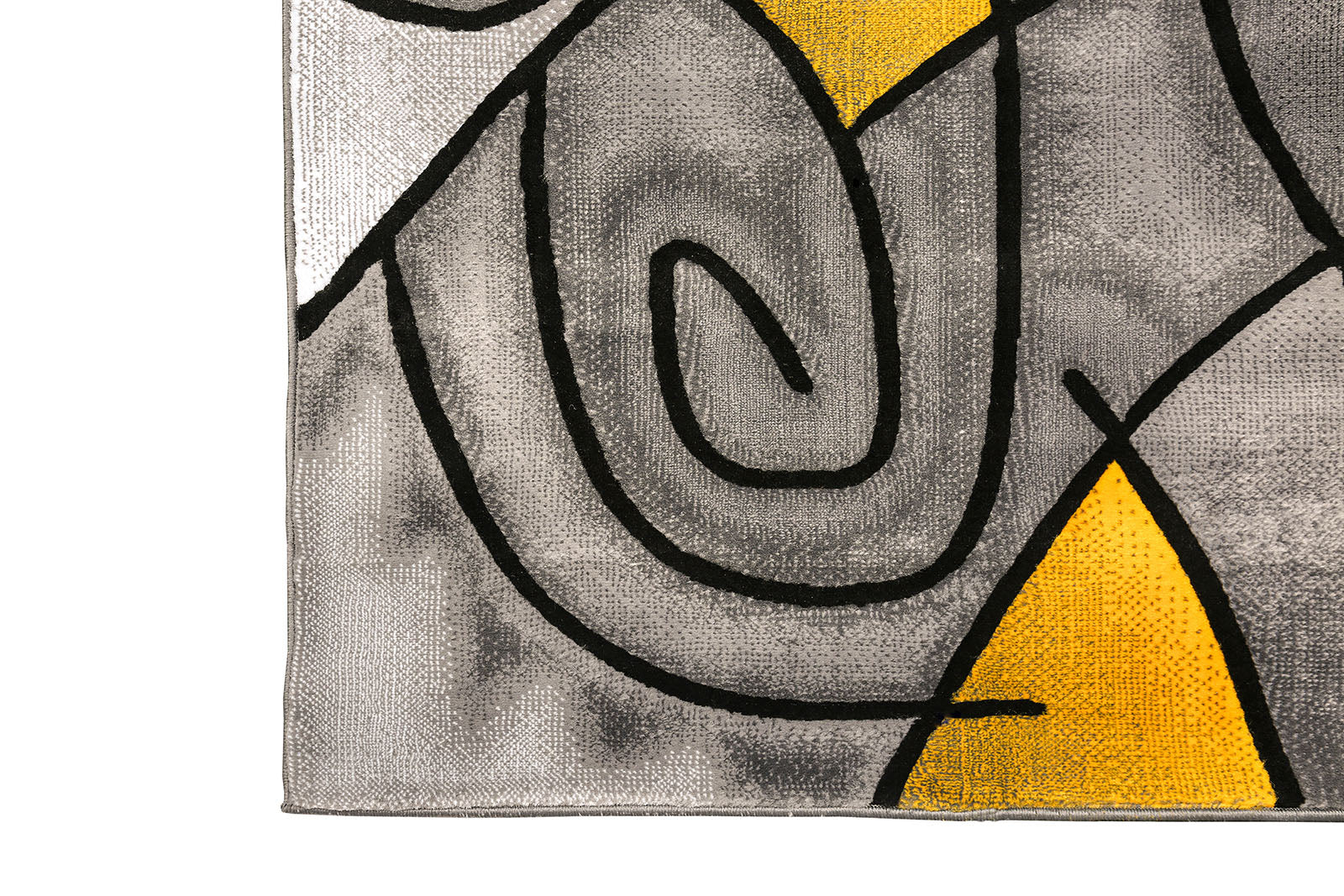 Sivas Charcoal Yellow 5' X 8' Area Rug