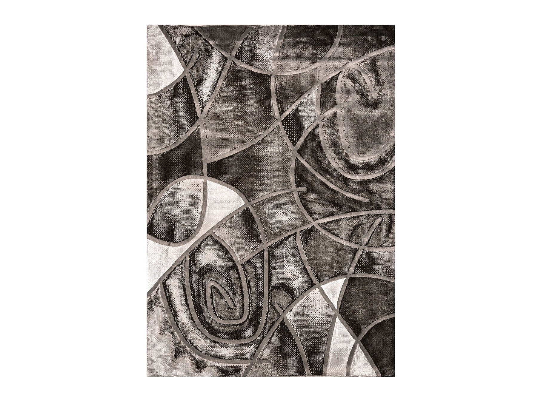 Sivas Gray/Black 5' X 7.2' Area Rug