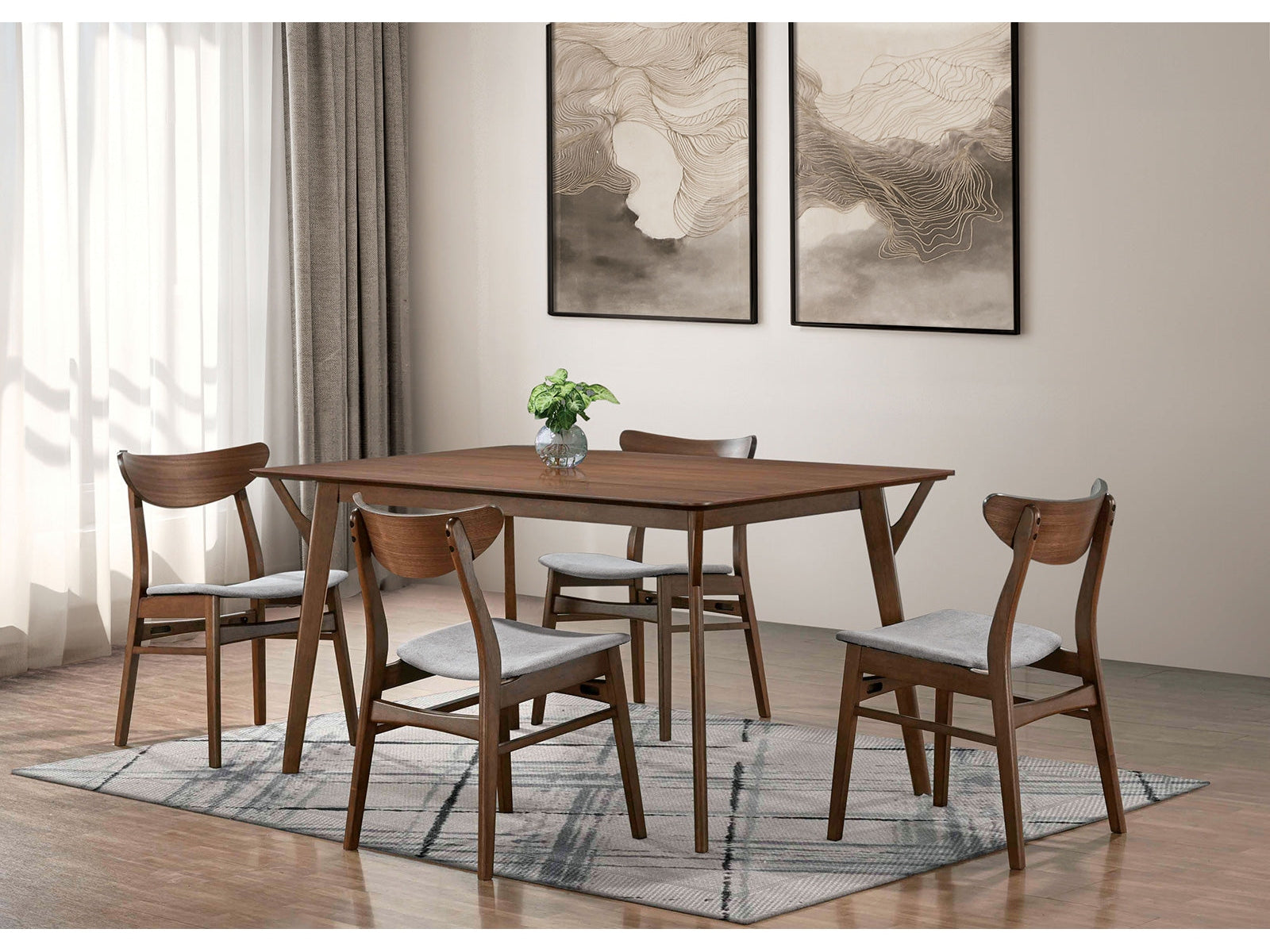 Skien Walnut 5 Pc. Dining Room Set