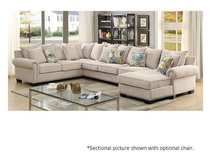Skyler Beige Armless Chair