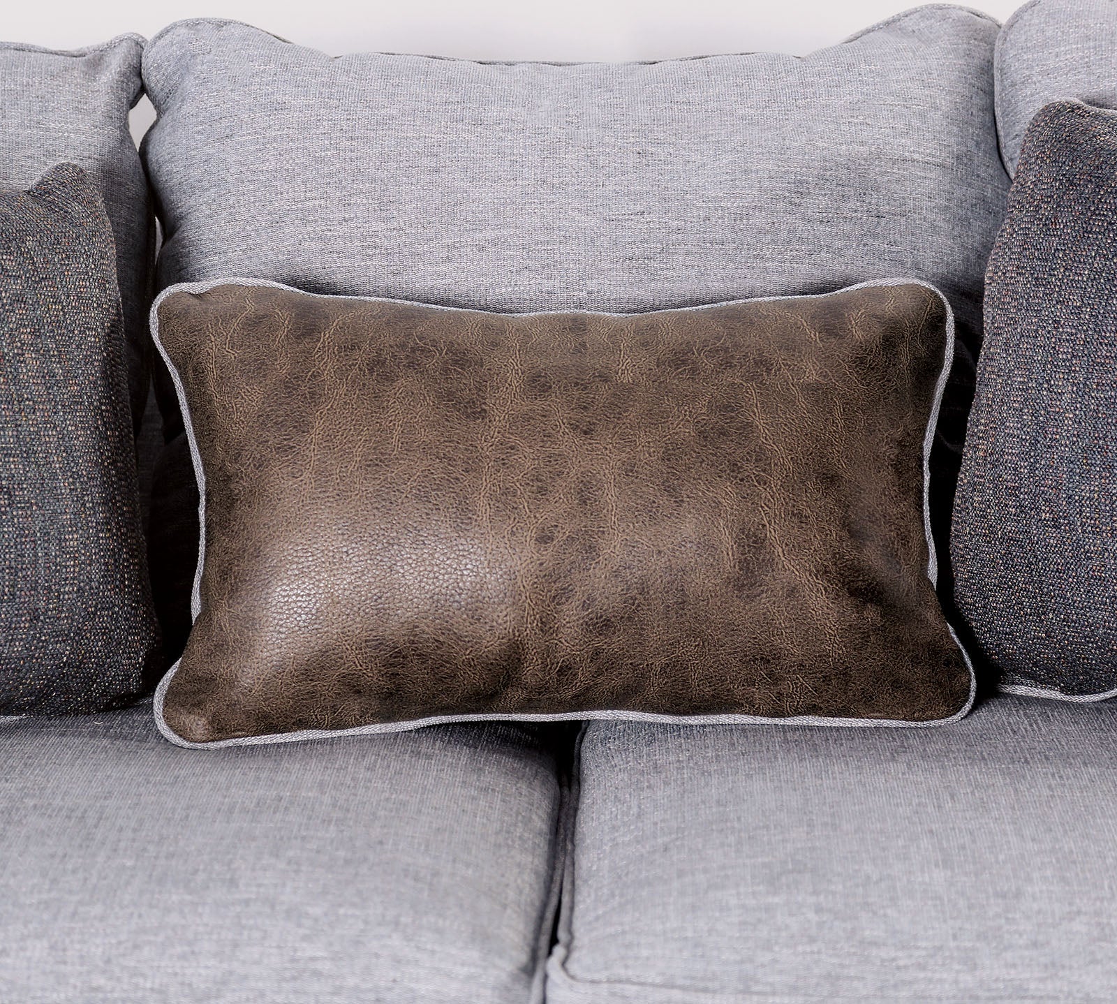 Skyline Light Gray/Brown Sofa