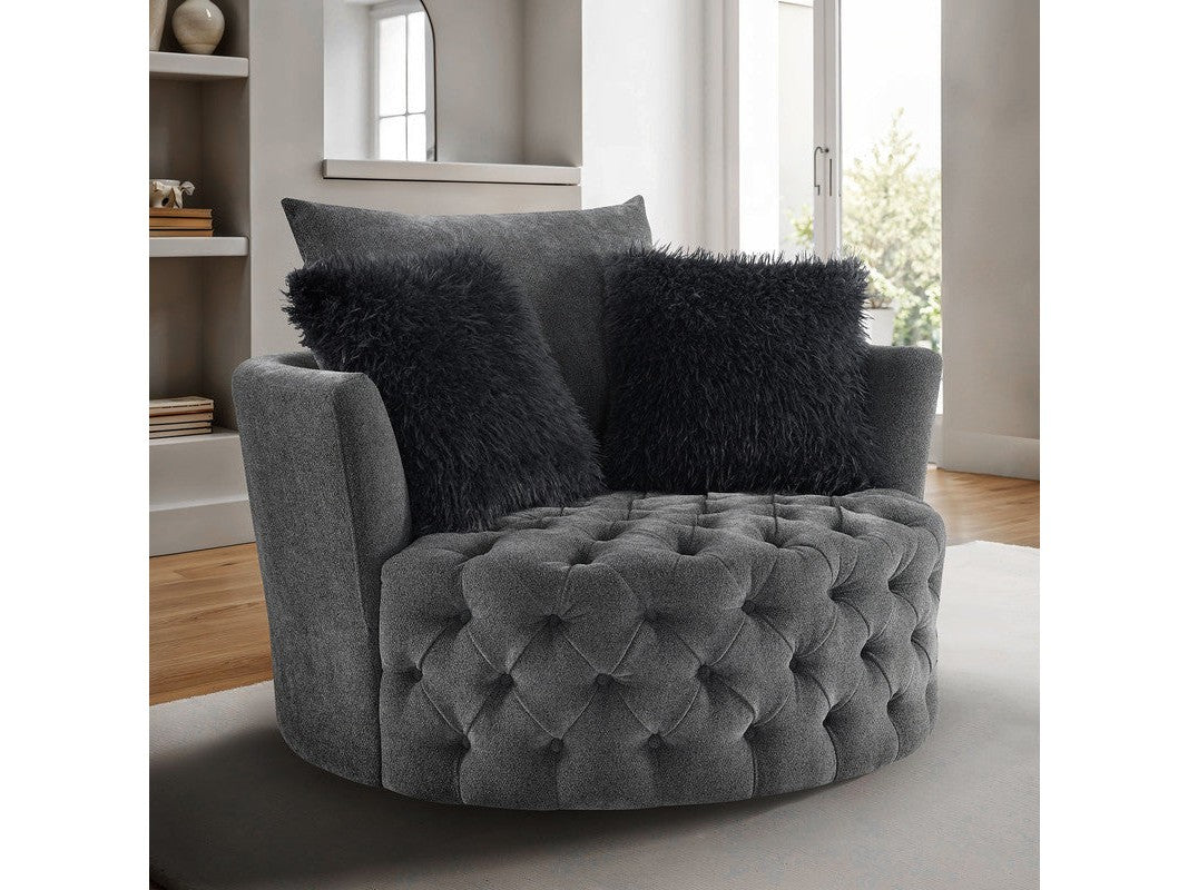 Sofi Dark Gray Swivel Chair