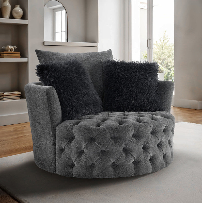 Sofi Dark Gray Swivel Chair