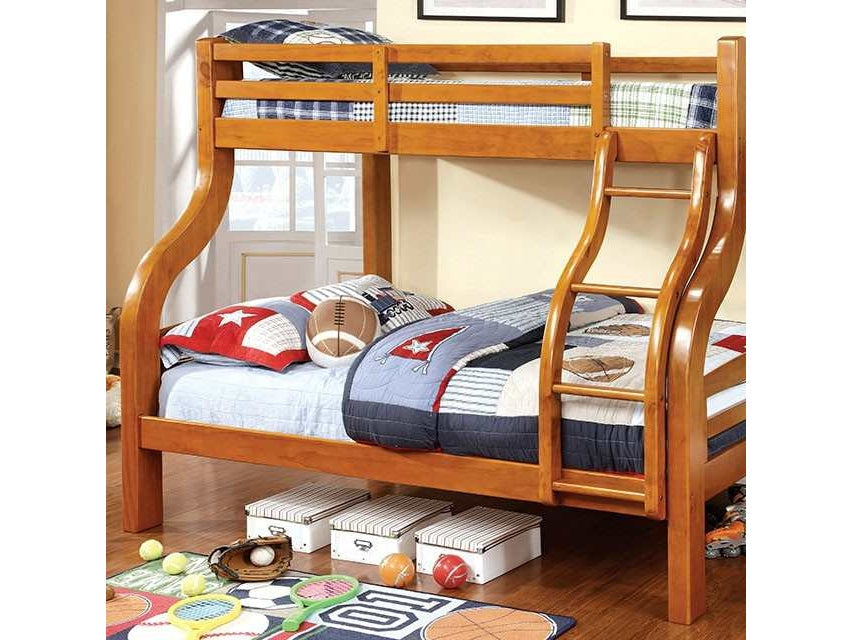 Solpine Oak Twin/Full Bunk Bed