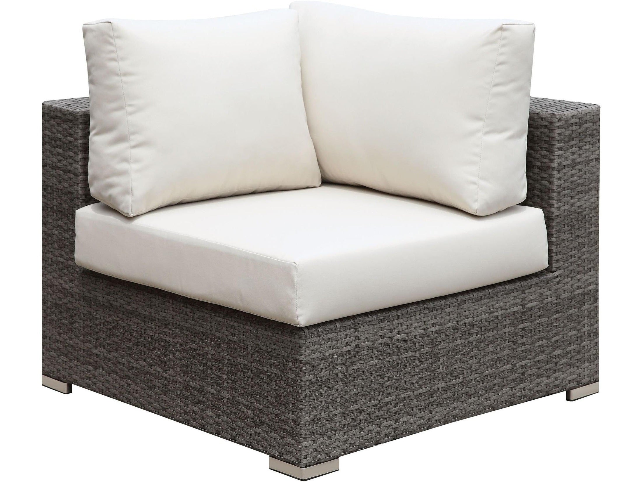 Somani Light Gray/Ivory Corner Chair