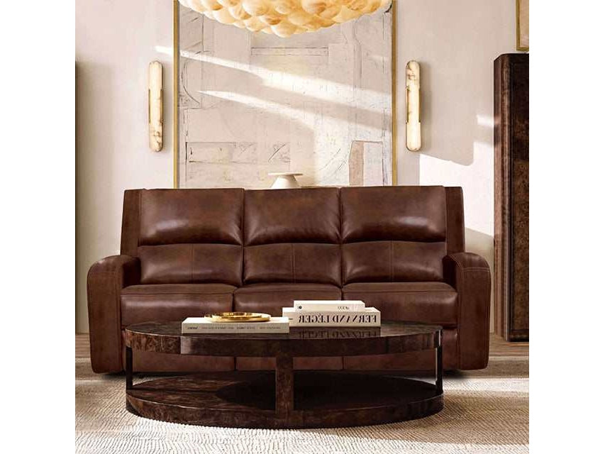 Soterios Brown Top Grain Leather Match Power Reclining Sofa