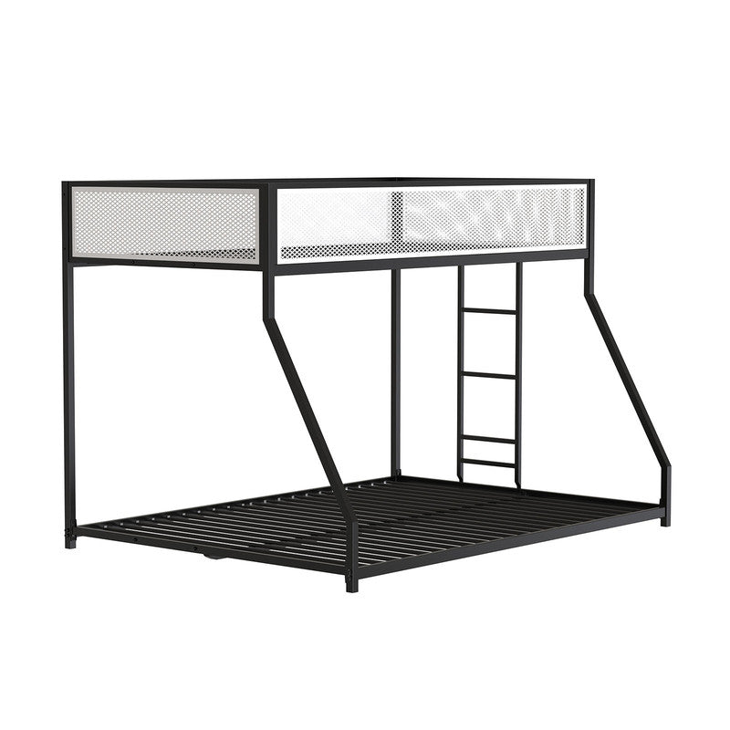 Southall Matte Black/Matte White Twin/Full Metal Bunk Bed