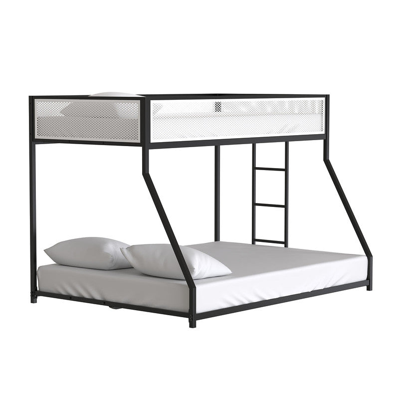 Southall Matte Black/Matte White Twin/Full Metal Bunk Bed