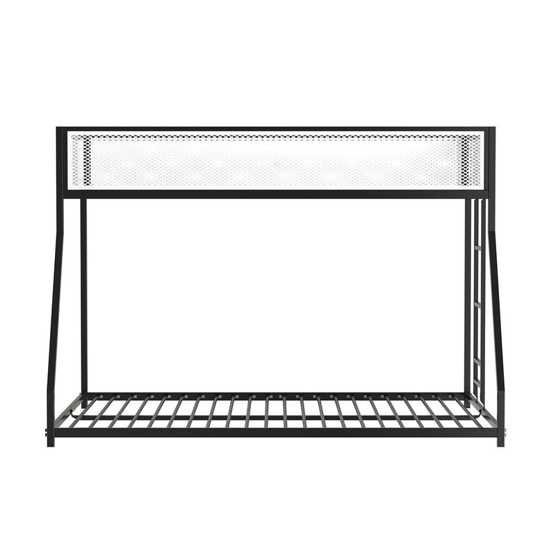 Southall Matte Black/Matte White Twin/Full Metal Bunk Bed