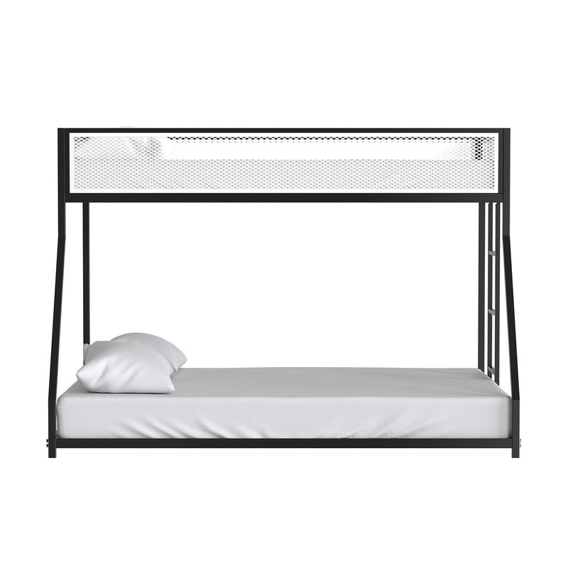 Southall Matte Black/Matte White Twin/Full Metal Bunk Bed