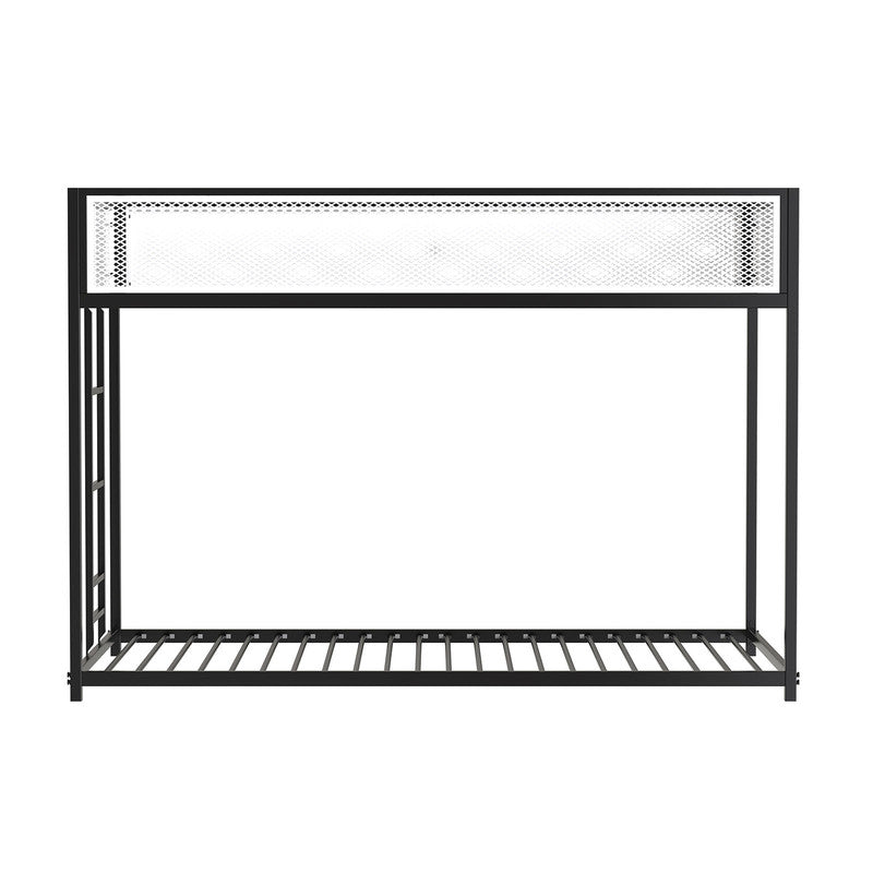 Southall Matte Black/Matte White Twin/Twin Metal Bunk Bed