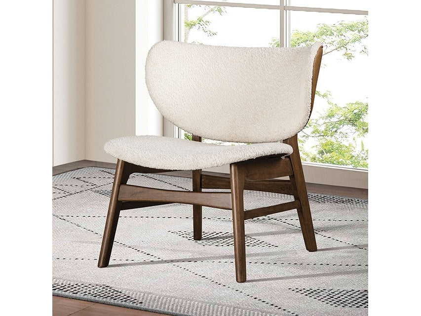Spiez Walnut/Beige Accent Chair