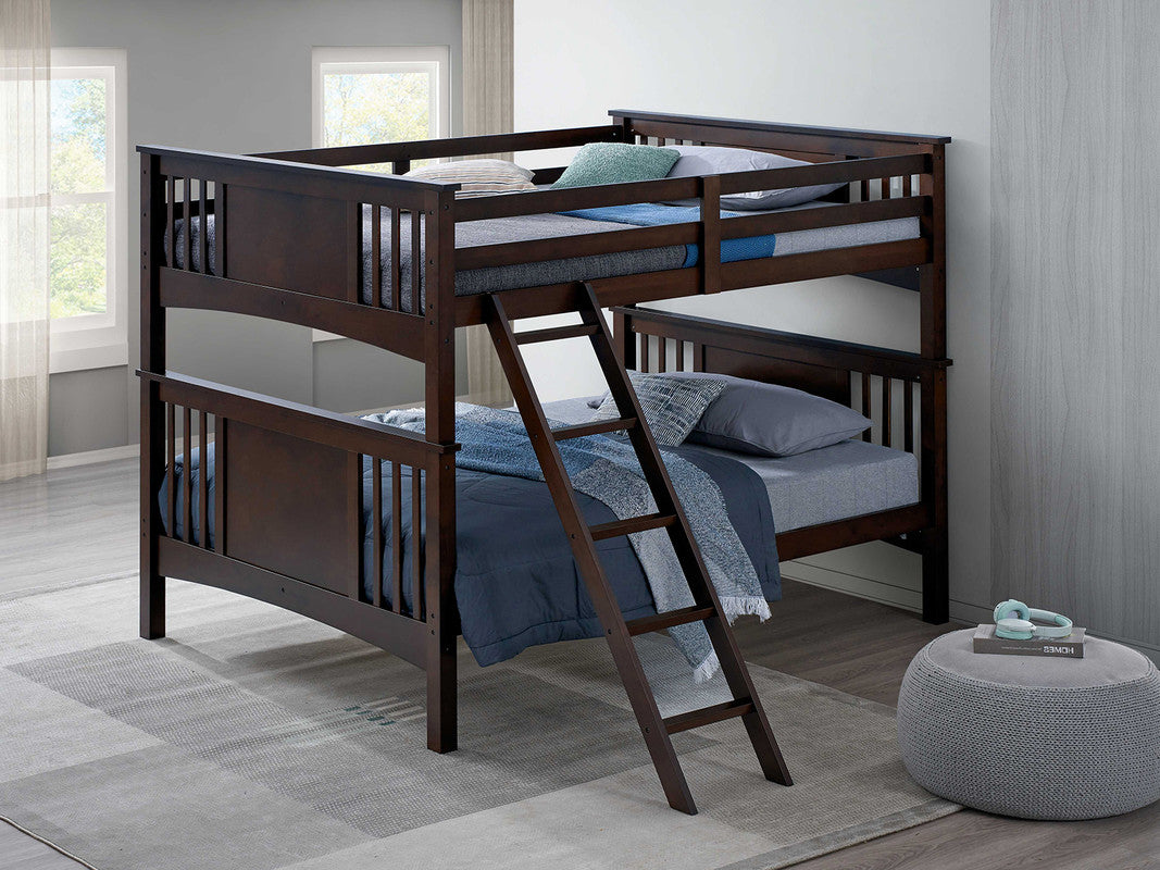 Spring Creek Dark Walnut Full/Full Bunk Bed
