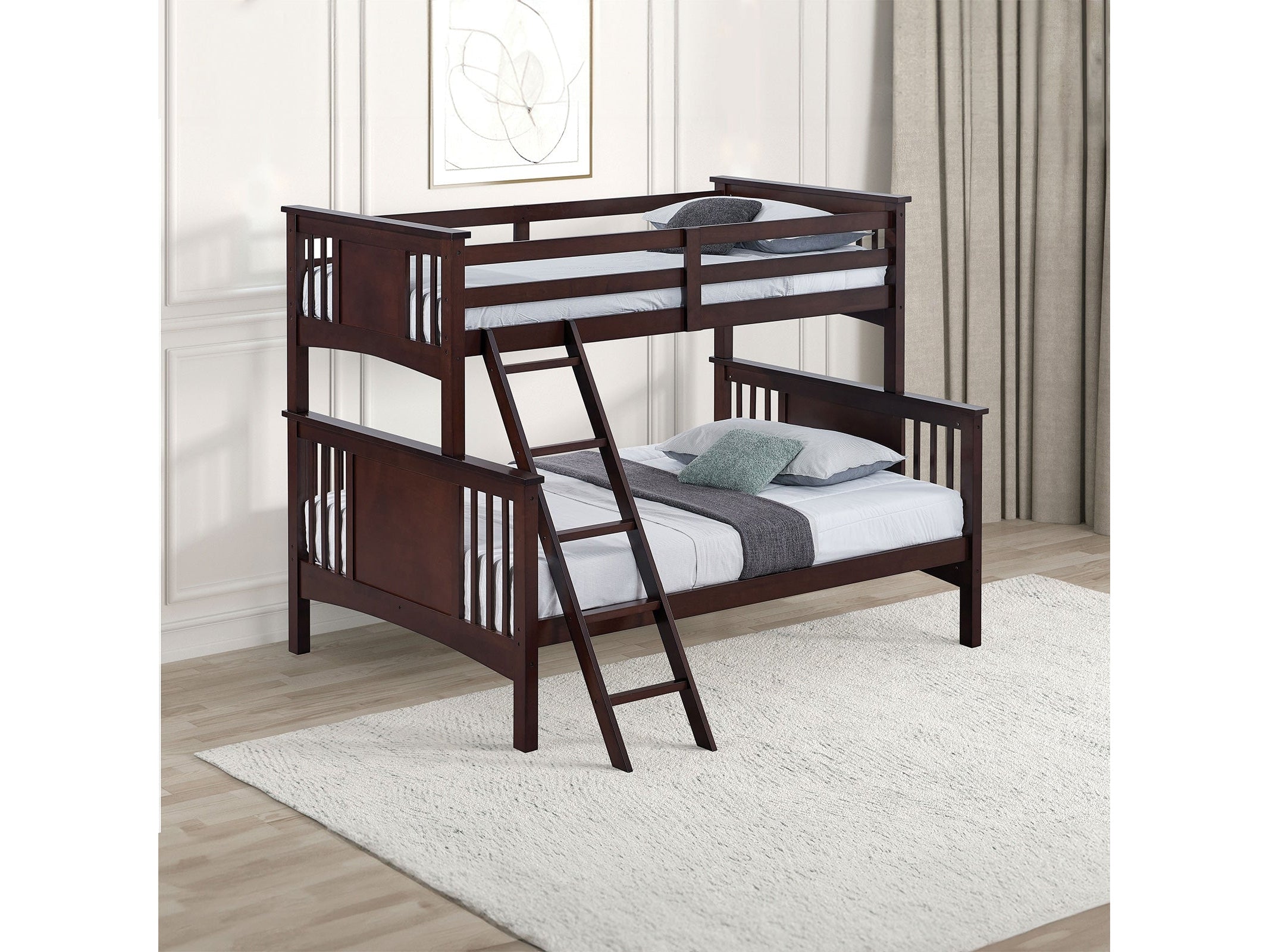 Spring Creek Dark Walnut Twin/Full Bunk Bed