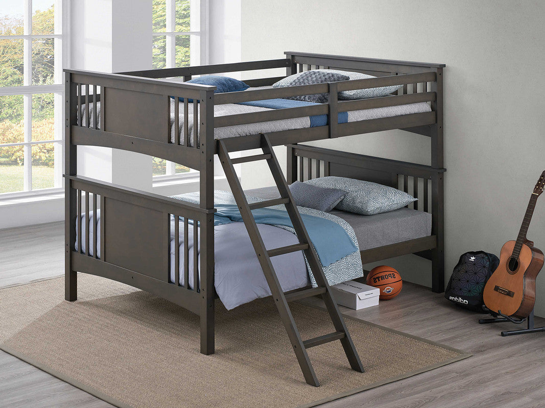 Spring Creek Stain Gray Full/Full Bunk Bed