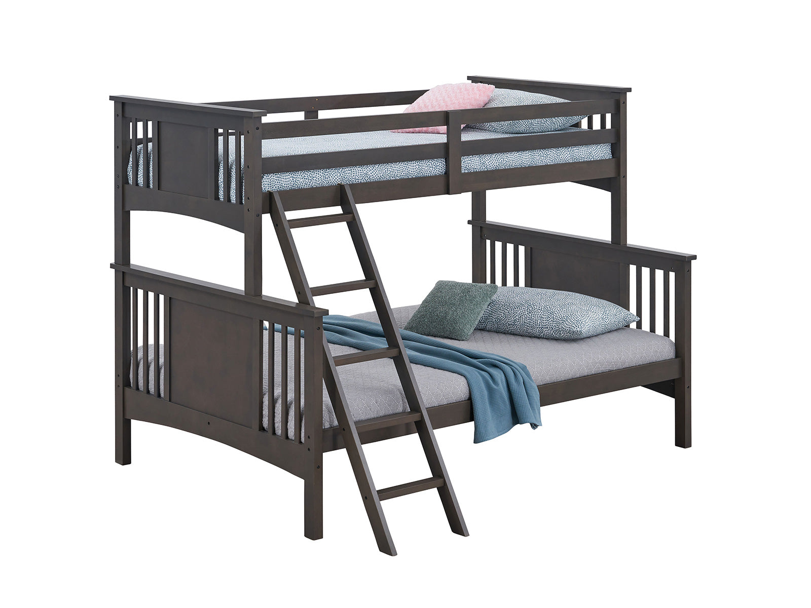 Spring Creek Stain Gray Twin/Full Bunk Bed