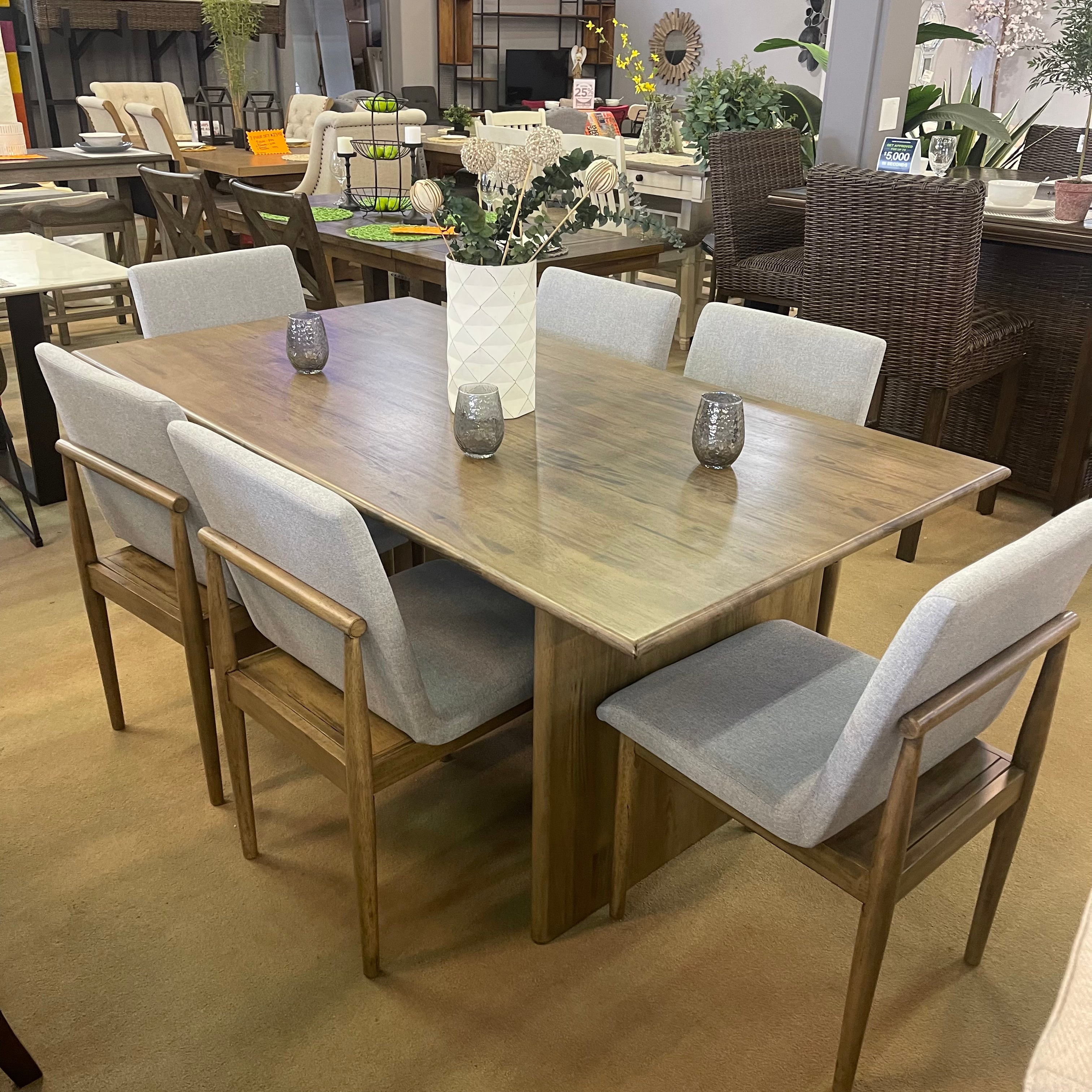 St Gallen Natural Tone & Light Gray Dining Chair (Set of 2)