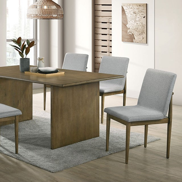 St Gallen Natural Tone & Light Gray Dining Room Set / 7pc