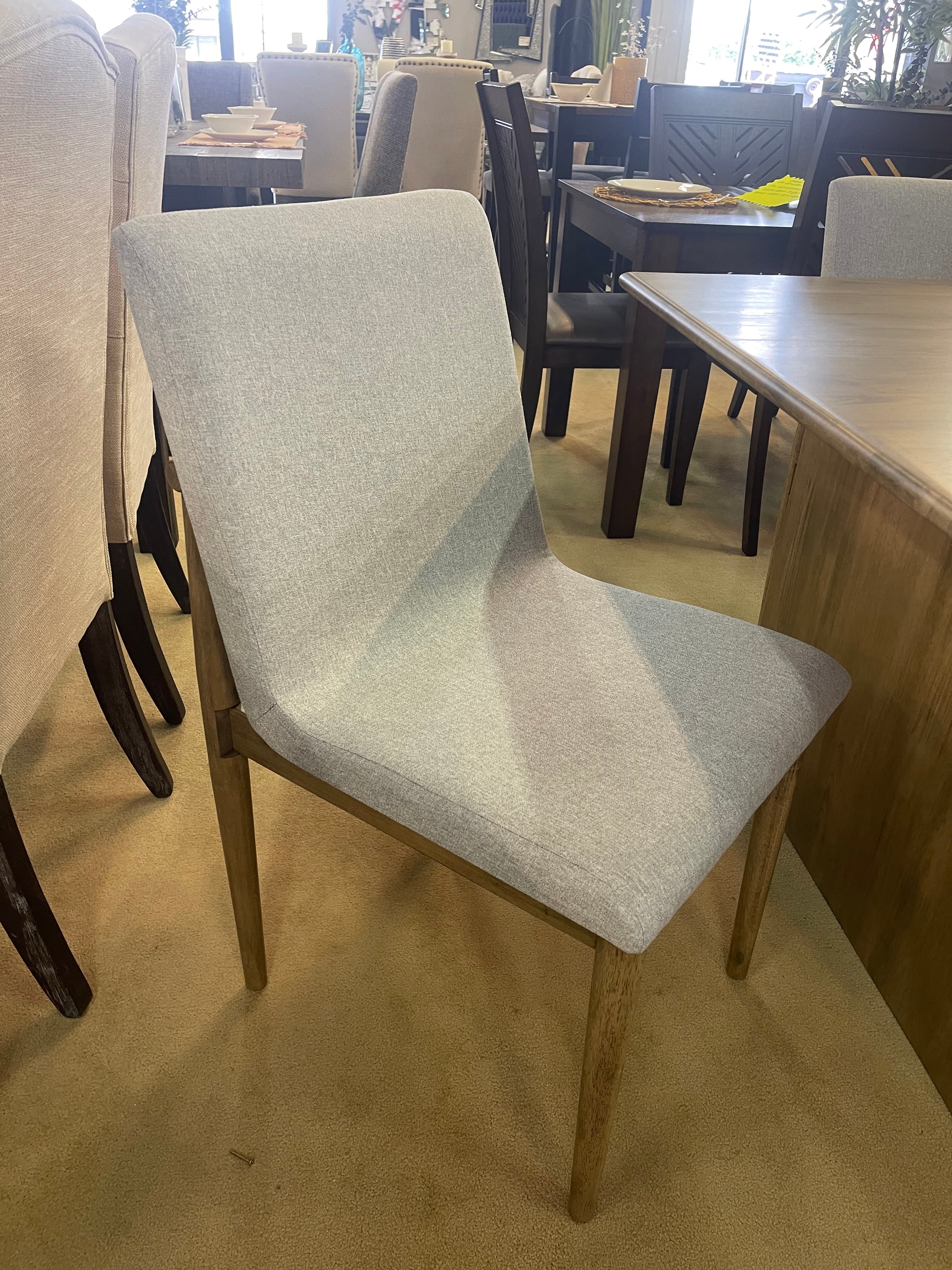 St Gallen Natural Tone & Light Gray Dining Room Set / 7pc