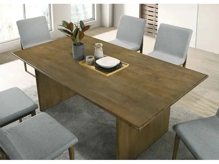 St Gallen Natural Tone & Light Gray Dining Table