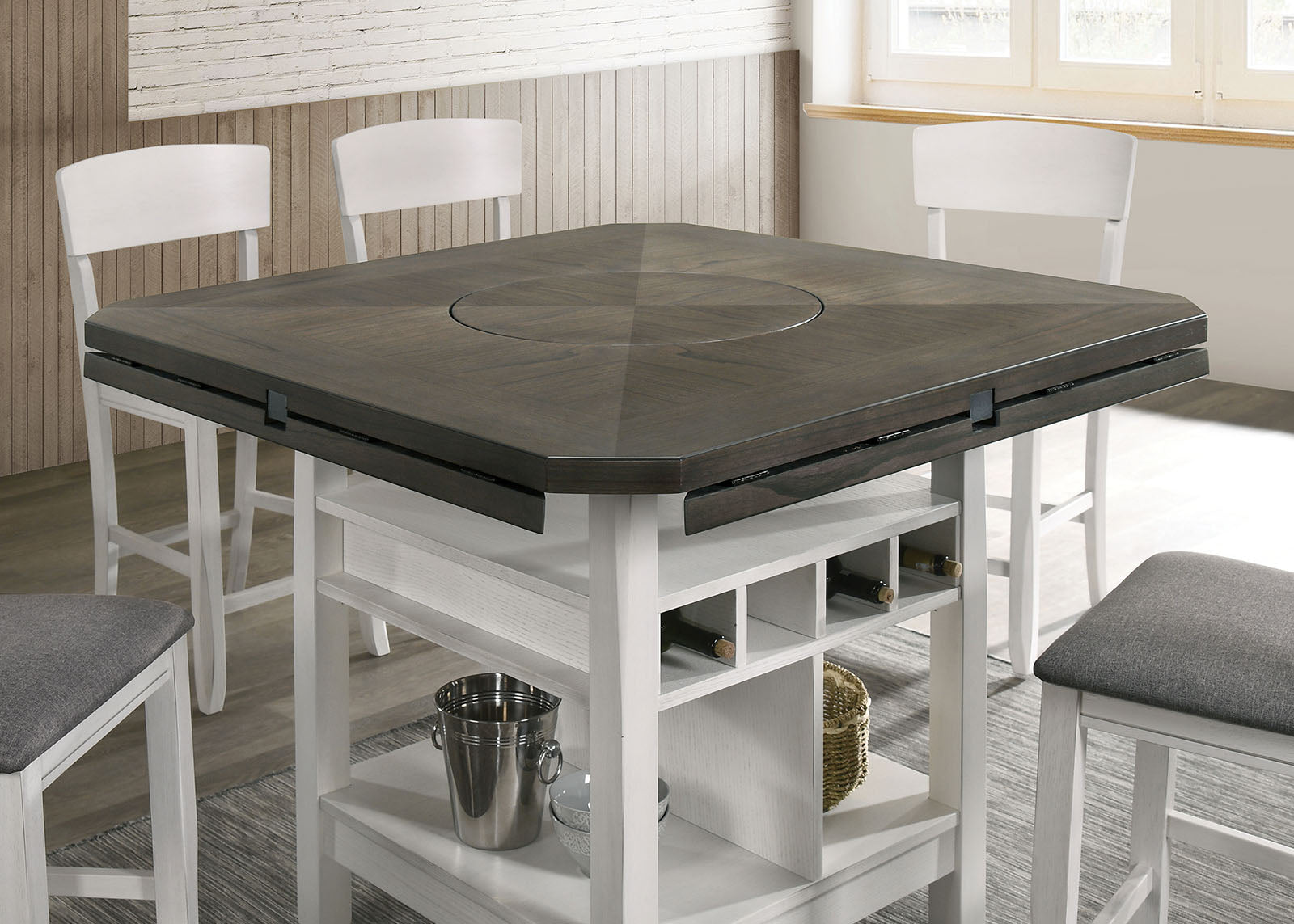 Stacie White/Gray 5 PC. Dining Room Set