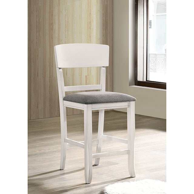 Stacie White/Gray Counter Height Chair (Set of 2)
