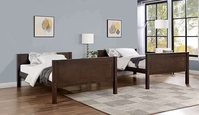 Stamos Walnut Full/Full Bunk Bed