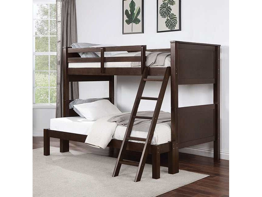 Stamos Walnut Twin/Full Bunk Bed