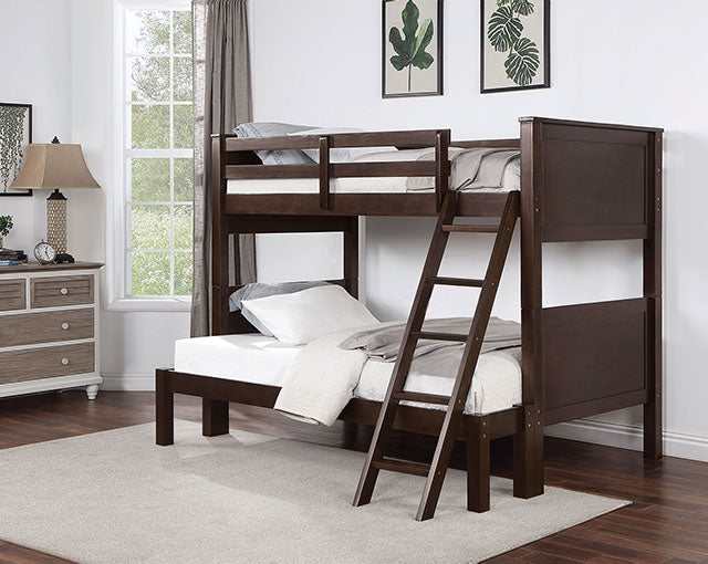Stamos Walnut Twin/Full Bunk Bed
