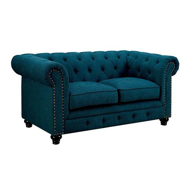 Stanford Dark Teal Loveseat