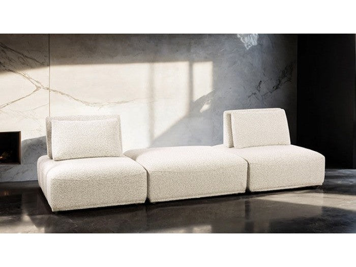 Stavanger Beige 2-Seater w/Square Ottoman