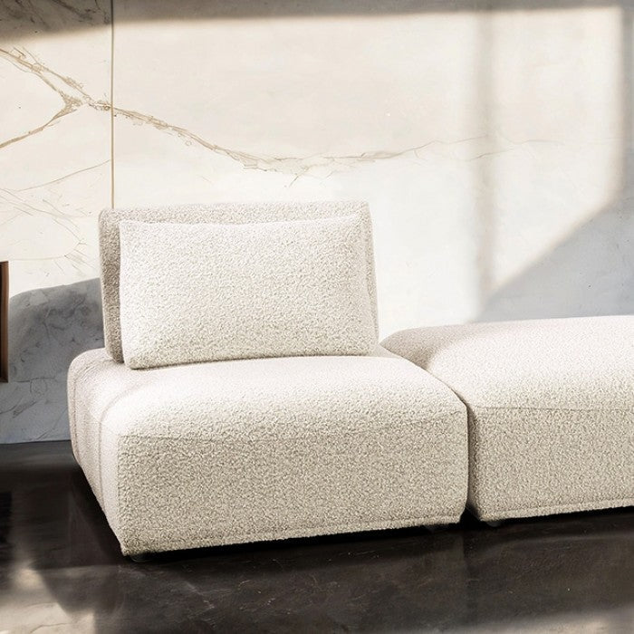 Stavanger Beige 2-Seater w/Square Ottoman
