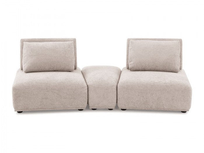Stavanger Light Brown 2-Seater  w/Ottoman