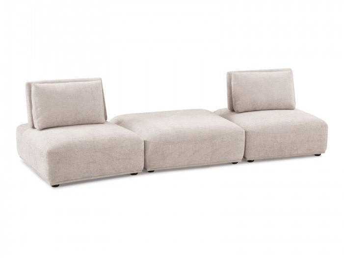 Stavanger Light Brown 2-Seater w/Square Ottoman
