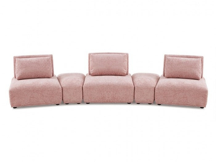 Stavanger Pink Curved 3-Seater
