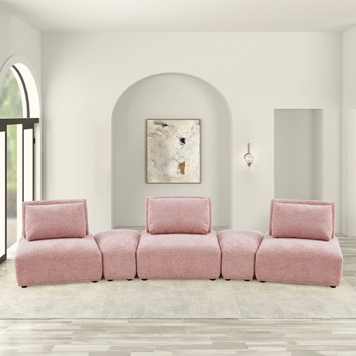 Stavanger Pink Curved 3-Seater