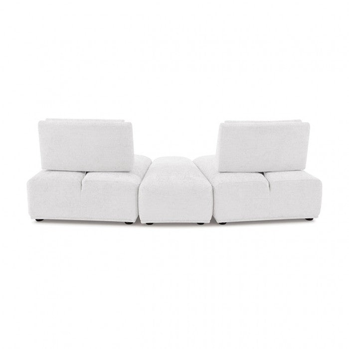 Stavanger White 2-Seater w/Ottoman