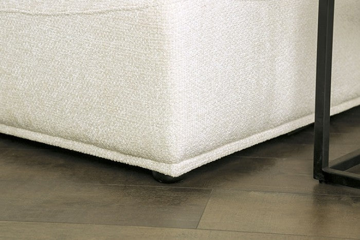 Stavanger White 2-Seater w/Square Ottoman