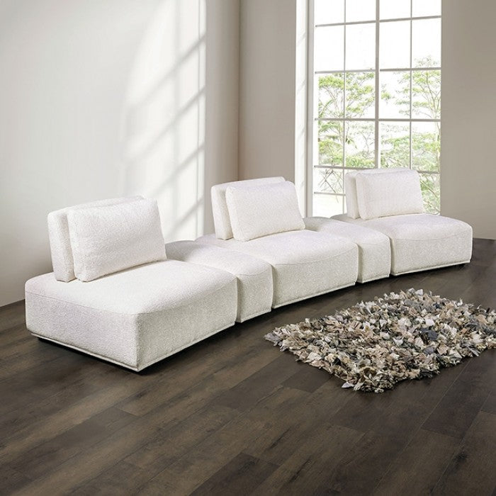 Stavanger White  Curved 3-Seater