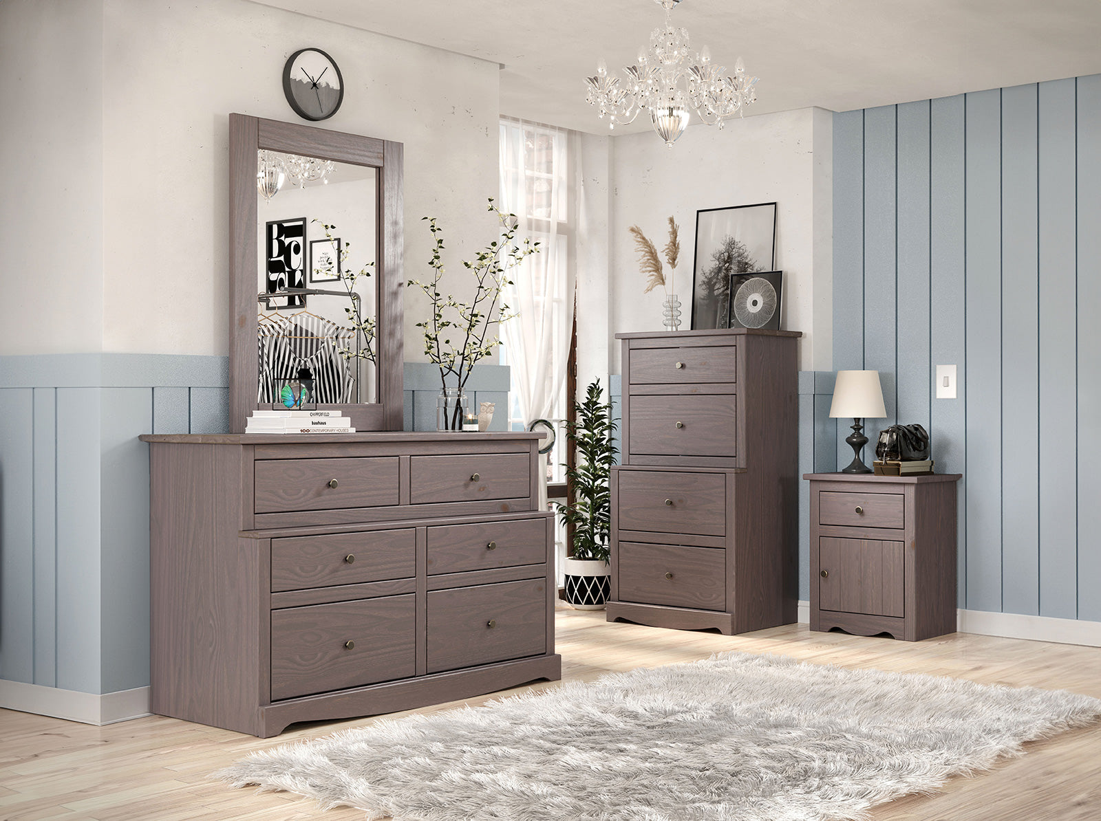 Stavros Gray Nightstand