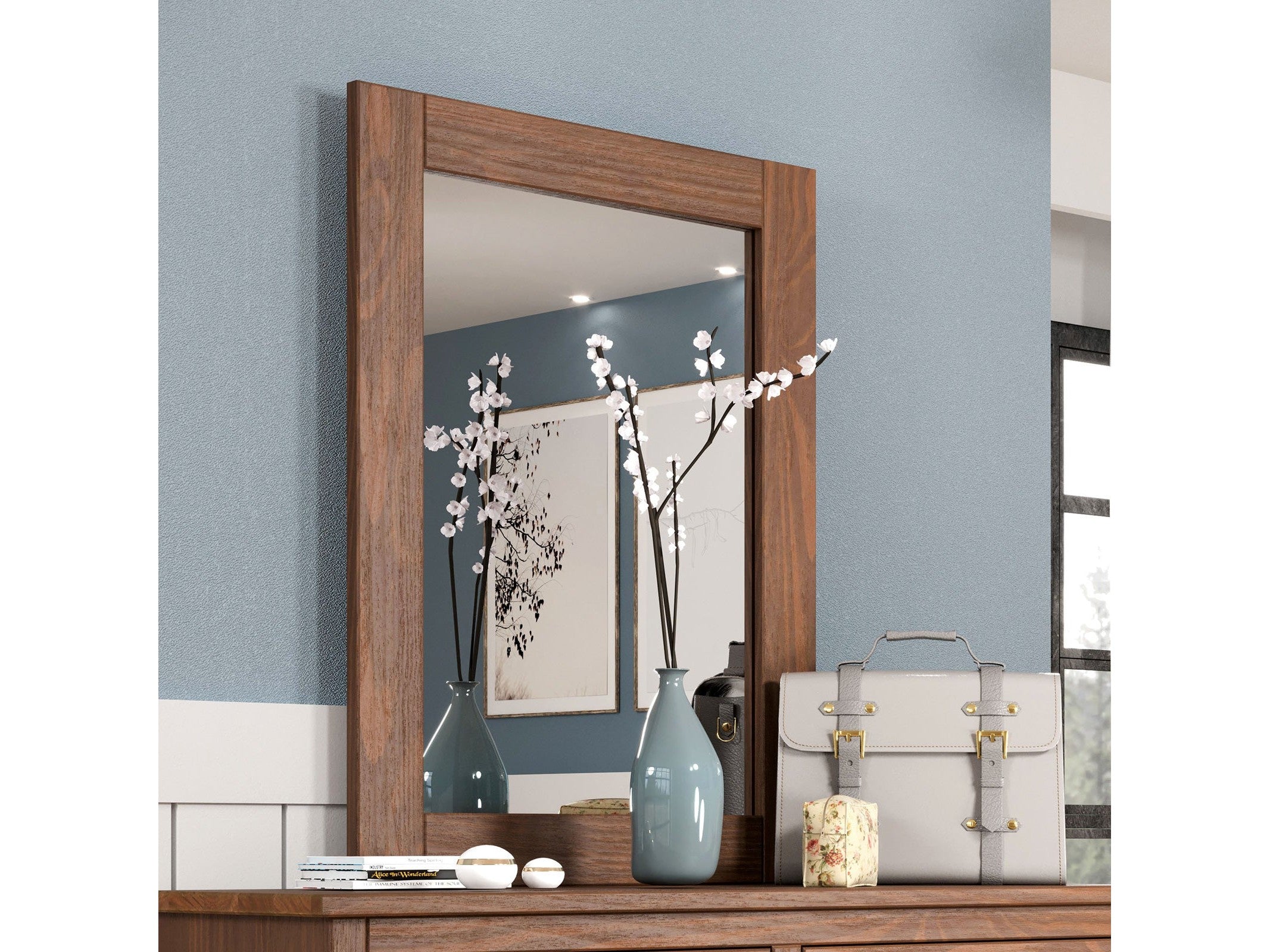 Stavros Mahogany Mirror