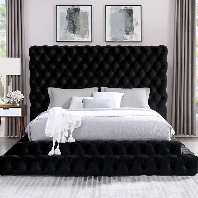 Stefania Black Eastern King Bed