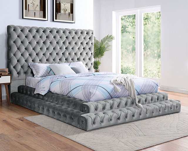 Stefania Gray Eastern King Bed