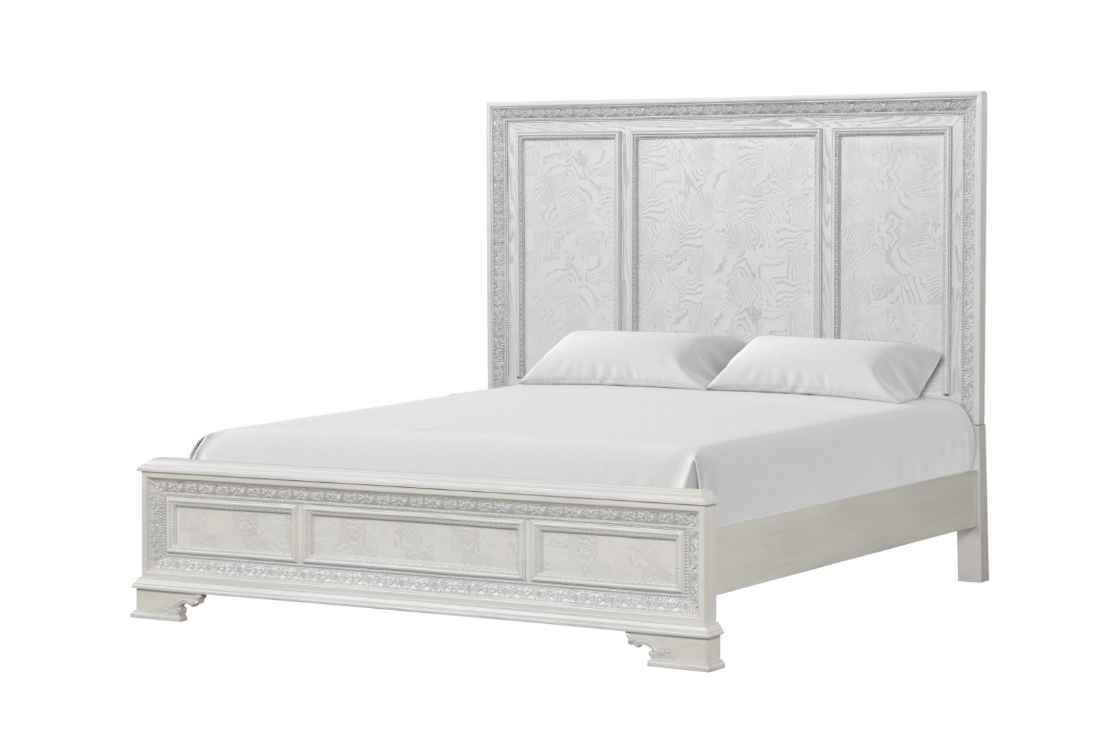 Stella Mia Creamy White Eastern King Bed