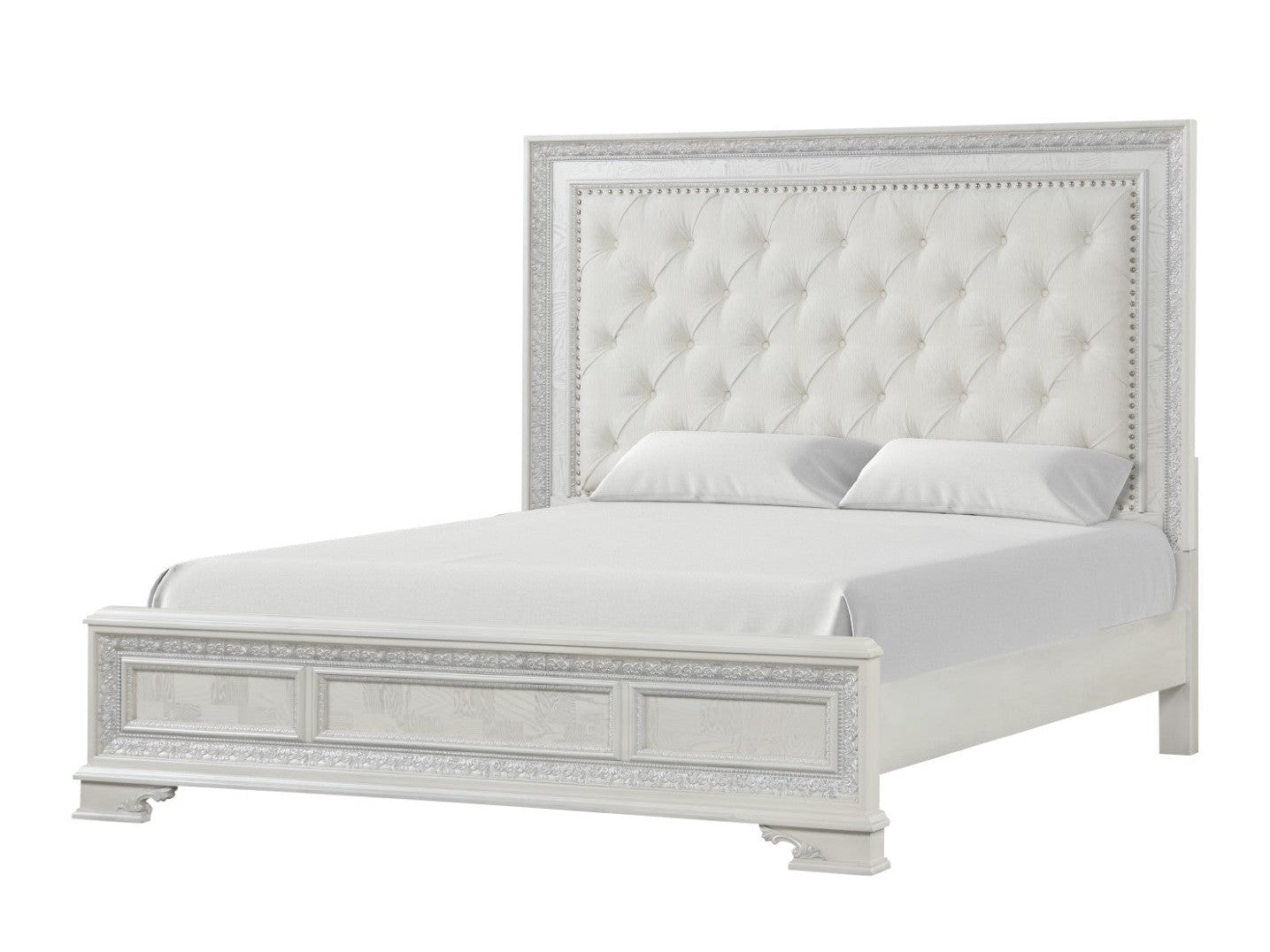 Stella Mia Creamy White Queen Full Bed