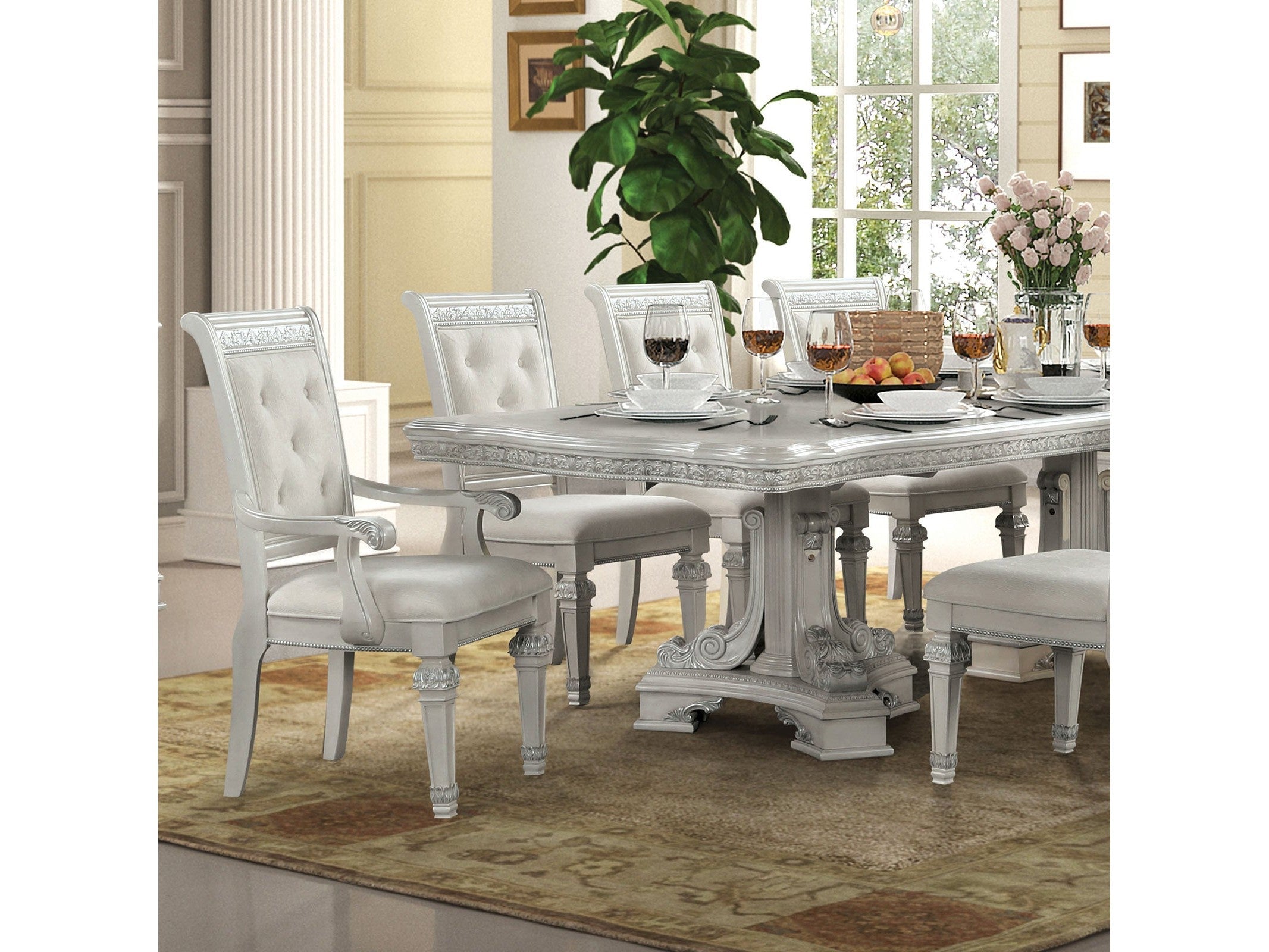 Stella Mia Ivory 7 Piece Dining Set