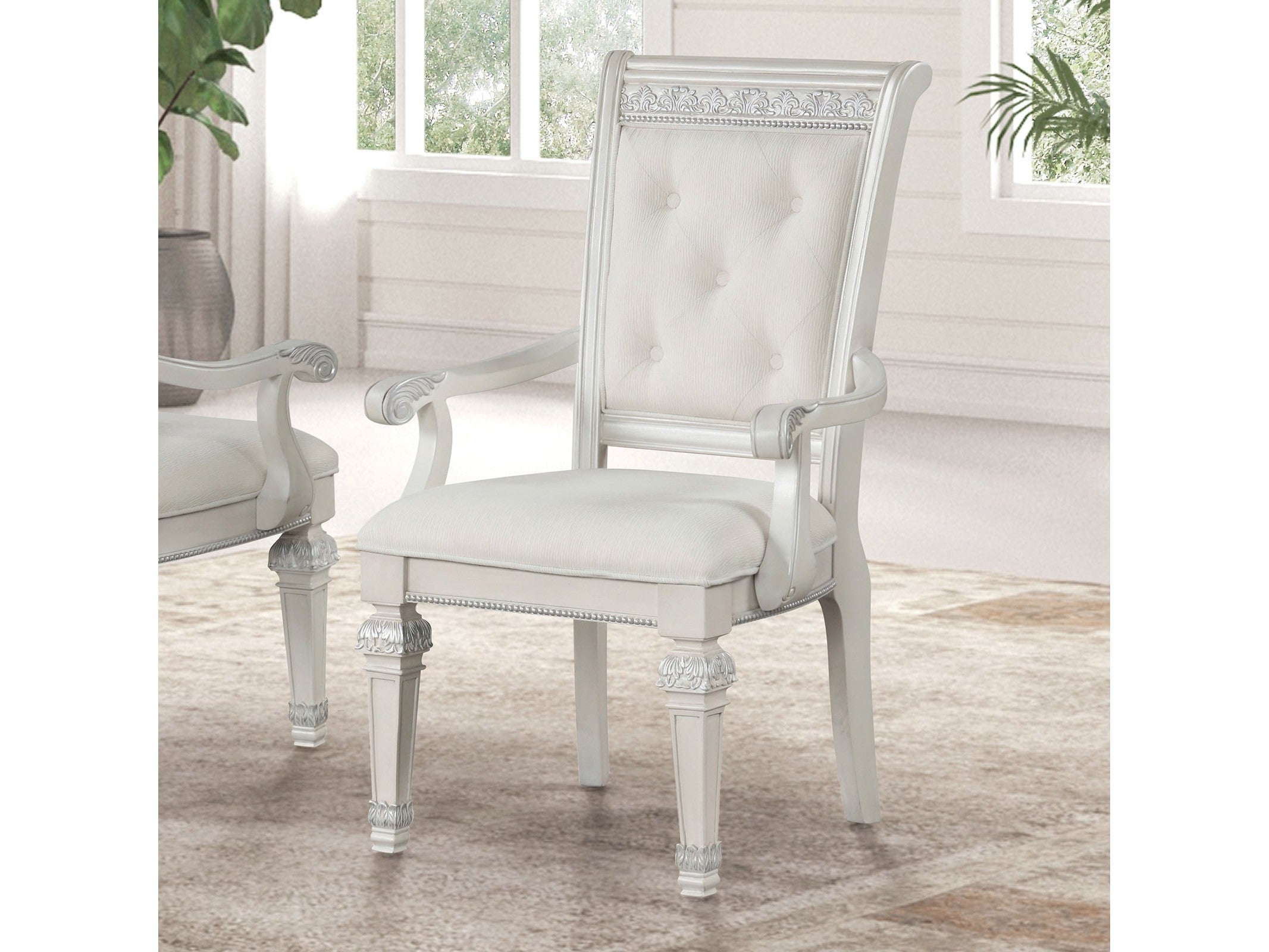 Stella Mia Ivory Arm Chair (Set of 2)