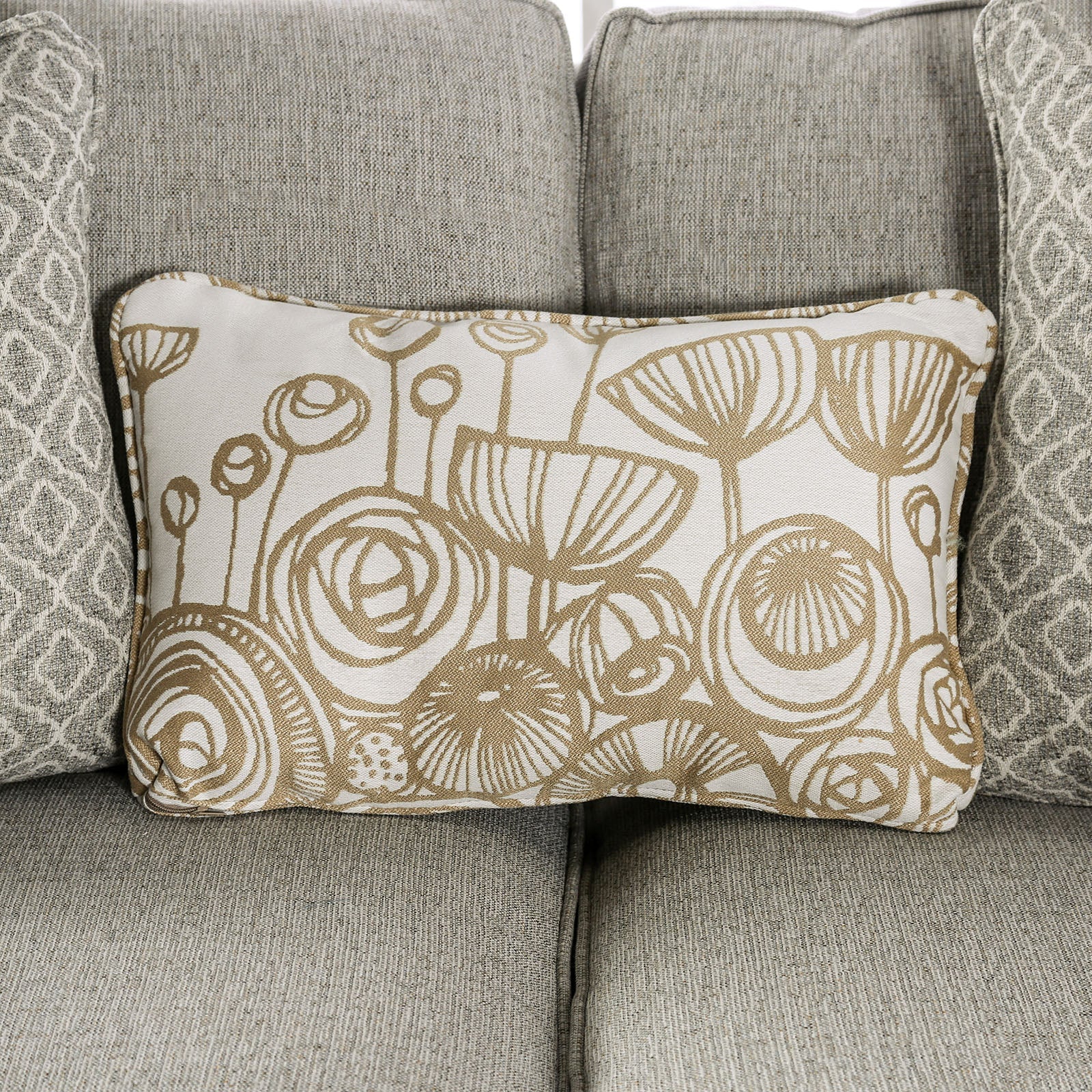 Stephney Gray/Gold Sofa