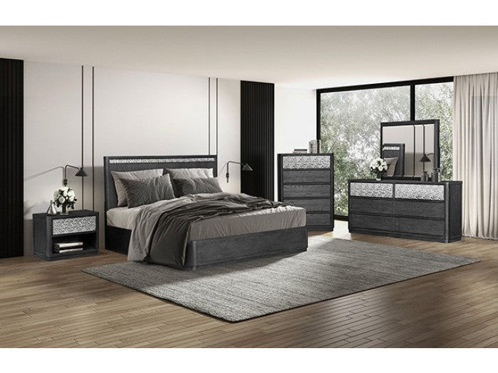Sterling West Ash Gray Queen 5 Piece Bedroom Set w/Chest (N1)