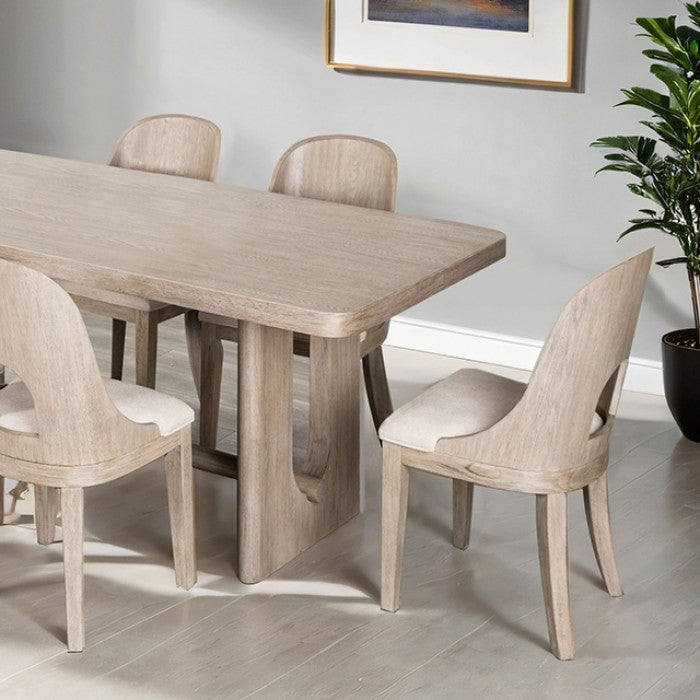 Sterling West White Oak 7 Piece Dining Set